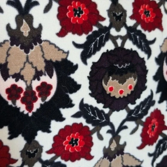 Etcetera Floral Velvet jacket Fringe Denim Size 4 tapestry boho FP - Picture 16 of 16